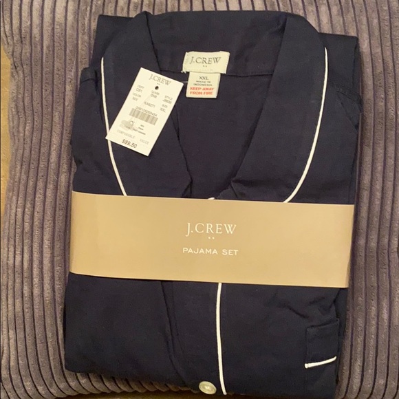 🎉J.Crew🎉Knit pajama set💗 Navy/Ivory - Picture 4 of 5